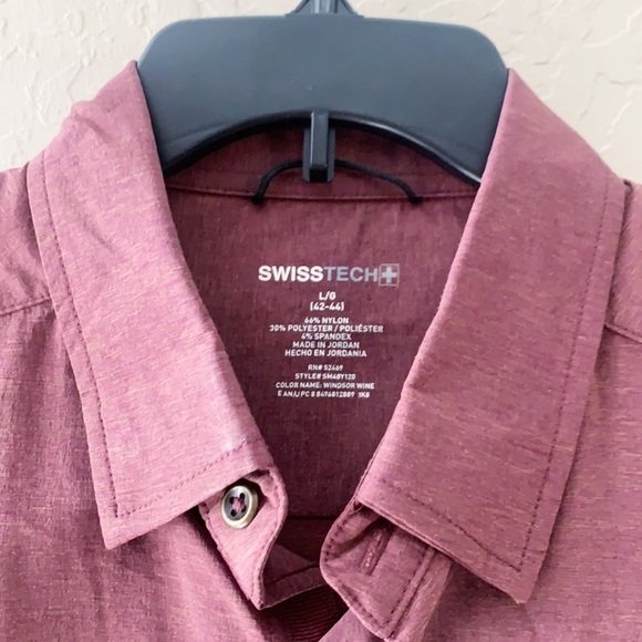 Swisstech “Windsor Wine” Button Up Shirt - Picture 5 of 9